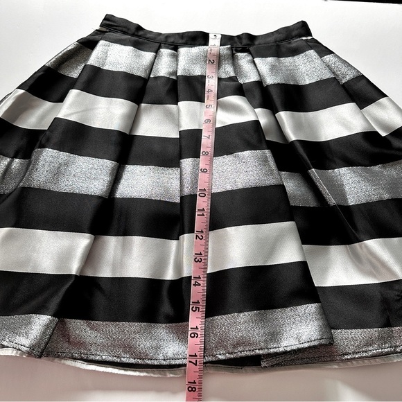 My Michelle Black Silver Glitter Skater Skirt Junior Size 1 - Picture 6 of 11